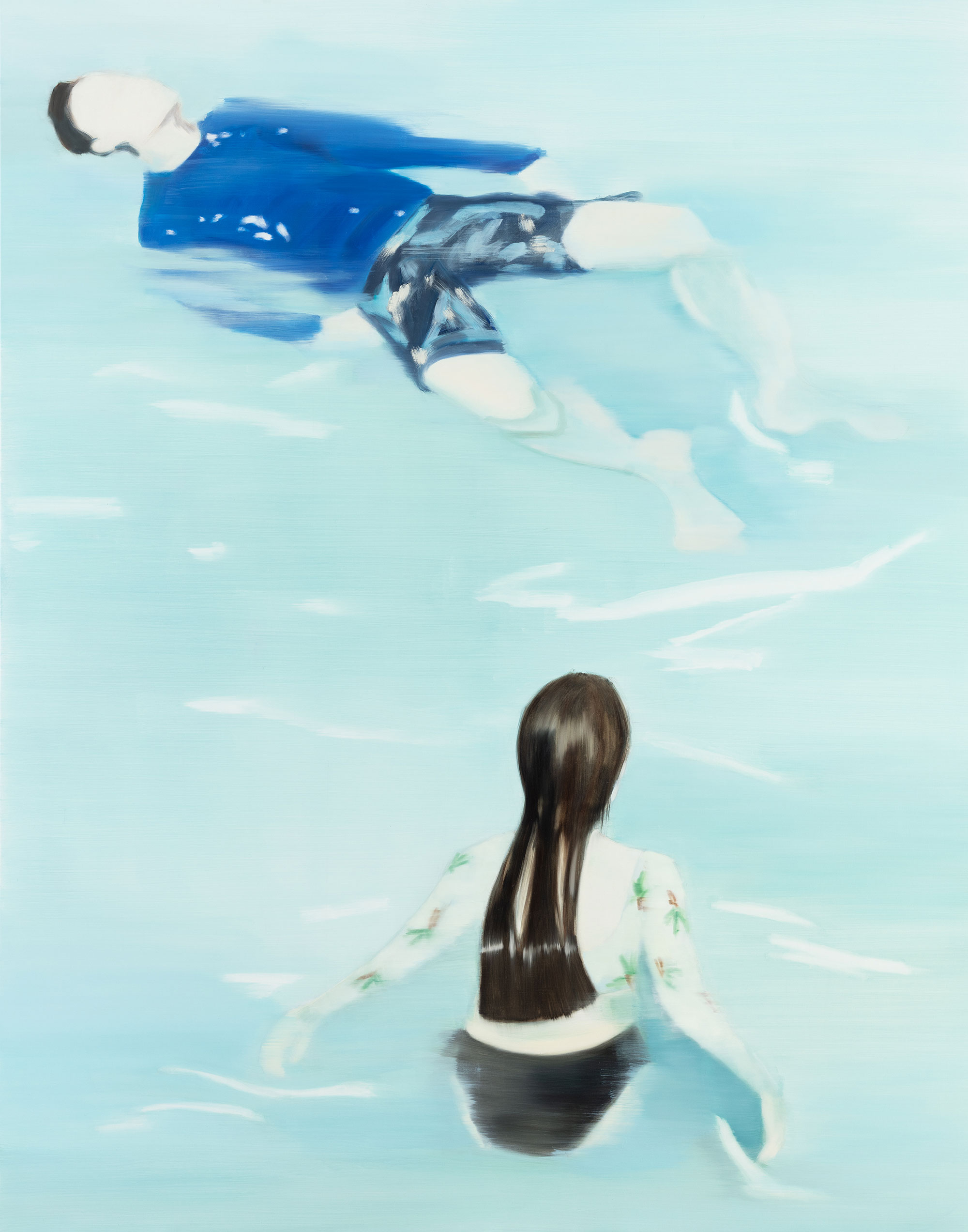 Felicija Dudoit – Floating, 2023, oil on canvas, 220x175 cm