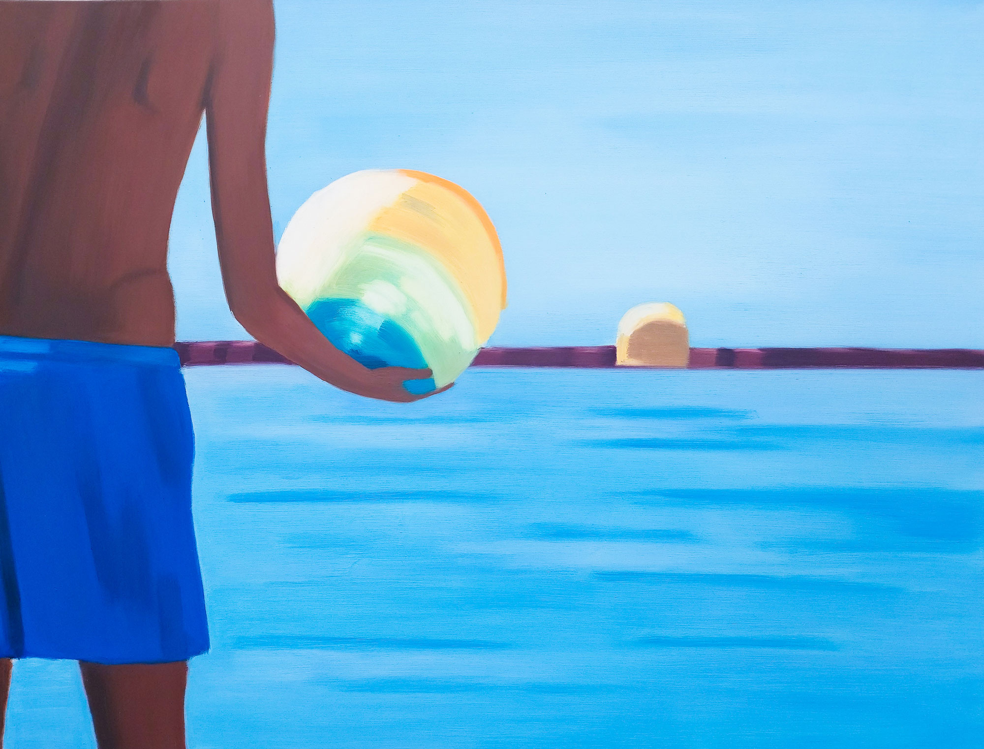Felicija Dudoit - Boy with a Ball, 2020, oil on canvas, 130x170 cm