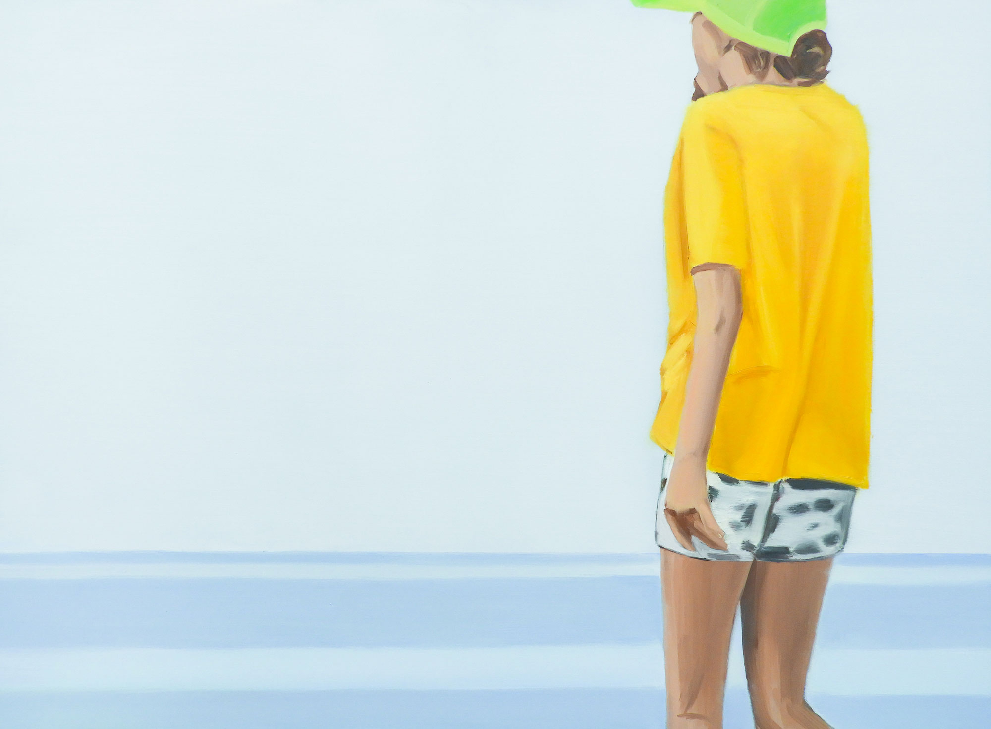Felicija Dudoit - Girl with a Yellow T-shirt, 2019, oil on canvas, 130x165 cm
